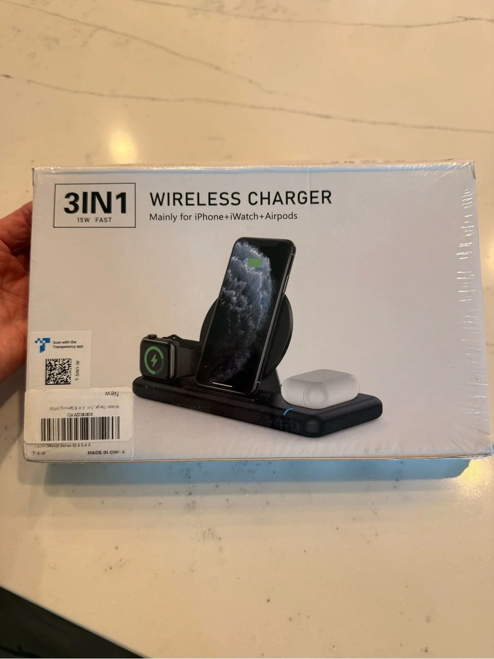 3-in-1 Wireless Charger Stand - Black